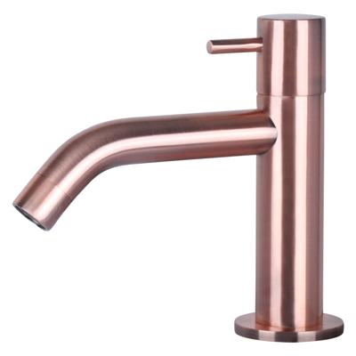 Differnz koudwaterkraan gebogen rood koper