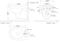 Xellanz Trevi wandcloset verkort Kiwa glans wit 32.3480 - thumbnail