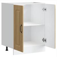 Spoelbakonderkast Kalmar 60x46x81,5cm bewerkt hout sonoma eiken - thumbnail