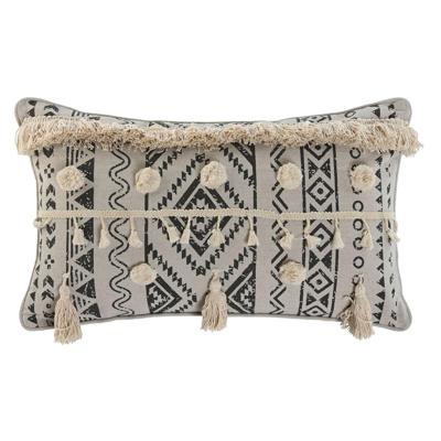 Kussen Home ESPRIT Wit Zwart Boho 50 x 8 x 30 cm Kussen Home ESPRIT Wit Zwart Boho 50 x 8 x 30 cm