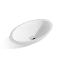 Wiesbaden Kim waskom ovaal 59x35x11 cm solid surface mat wit - thumbnail