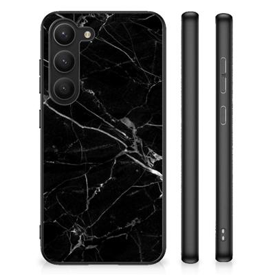 Samsung Galaxy S23 Marmeren Print Telefoonhoesje Marmer Zwart - Origineel Cadeau Vader Samsung Galaxy S23 Marmeren Print Telefoonhoesje Marmer Zwart - Origineel Cadeau Vader