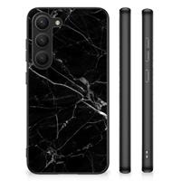 Samsung Galaxy S23 Marmeren Print Telefoonhoesje Marmer Zwart - Origineel Cadeau Vader - thumbnail