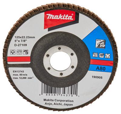 Makita Accessoires Lamellenschuurschijf 125mm A80 - D-27109 D-27109