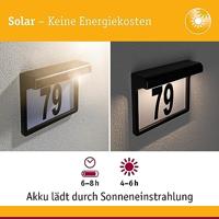 Paulmann 95388 4000870953884 Huisnummerlamp op zonne-energie Energielabel: G (A - G) 0.05 W Warmwit Zwart - thumbnail