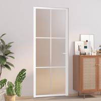 VidaXL Binnendeur 83x201,5 cm matglas en aluminium wit - thumbnail