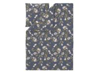 LIVARNO Satijnen dekbedovertrek 140 x 200 cm (Bloemen/grijs) - thumbnail