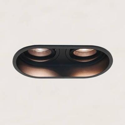 Artdelight Inbouwspot Rex 2 lichts ovaal zwart