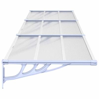 VidaXL Deurluifel 358,5x90 cm polycarbonaat grijs en transparant