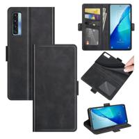 Voor TCL 20S / 20 5G / 20L Dual-Side Magnetic Buckle Horizontale Flip Leren Case met Houder & Card Slots & Portemonnee (Zwart) - thumbnail