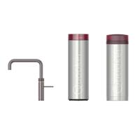 Quooker Fusion Square kokendwaterkraan - draaibare uitloop - PRO3 incl. Cube reservoir - Warm / kokend / bruisend / gefilterd water - Gunmetal 3FSGME-CUBE - thumbnail