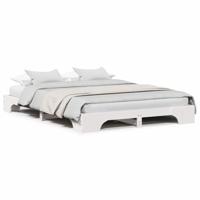 Bedframe Wit 150x200 cm Massief Grenenhout - thumbnail