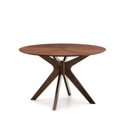 Kave Home Naanim eettafel rond Ø120 cm Walnoot