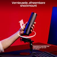 HyperX QuadCast 2 S - USB-microfoon voor streamers en contentmakers, 32-bits bitdiepte 192kHz samplingsnelheid, 100+ aRGB LED's, PC Win11, Mac, Steam Deck, USB-C - Zwart - thumbnail