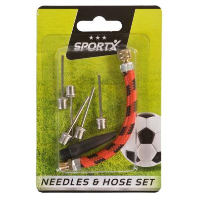 SportX Balpomp Accessoire Set met 4 Naalden + Verloopstukje en Slang