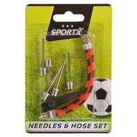 SportX Balpomp Accessoire Set met 4 Naalden + Verloopstukje en Slang - thumbnail