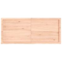 Wandschap 140x60x(2-4) cm onbehandeld massief eikenhout - thumbnail