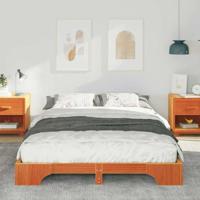 Bedframe met opslag Bruin 140 x 220 cm Massief grenenhout - thumbnail