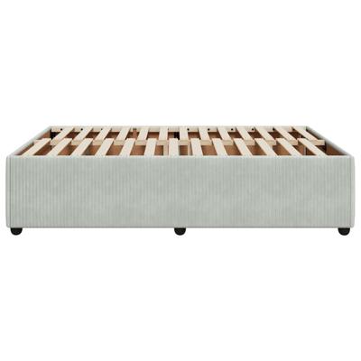 Bedframe zonder matras 160x200 cm fluweel lichtgrijs