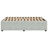 Bedframe zonder matras 160x200 cm fluweel lichtgrijs - thumbnail