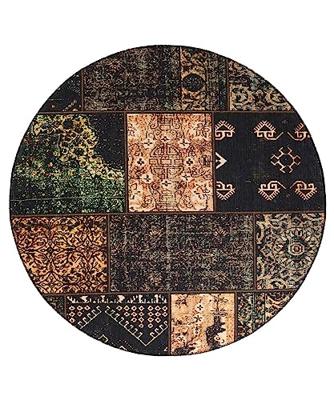 Heritaged Rond patchwork vloerkleed - Fade No.1 olijfgroen - 115 cm