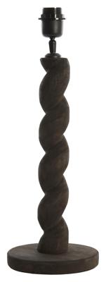 Light & Living Tafellamp 'Nanno' Mangohout, kleur Mat Grijs/Bruin (excl. kap)