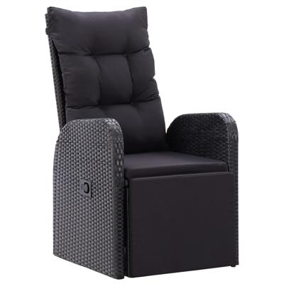 9-delige Tuinset poly rattan zwart - thumbnail