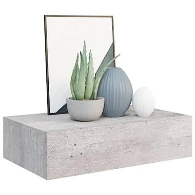 VidaXL Wandschap met lade 40x23,5x10 cm mdf betongrijs