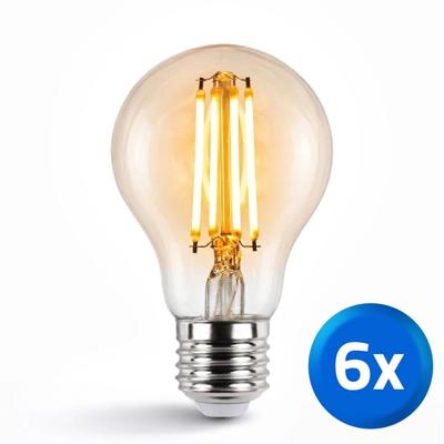 Slimme filament Zigbee LED lamp - Dual white 7W E27 fitting - A60 model colored - voordeelset 6 stuks Slimme filament Zigbee LED lamp - Dual white 7W E27 fitting - A60 model colored - voordeelset 6 stuks