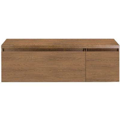 Frozen Badmeubelset 140 cm - Greeplijst in Kleur - Wastafel Onderkast met Bovenblad Honey