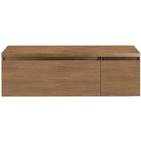 Frozen Badmeubelset 140 cm - Greeplijst in Kleur - Wastafel Onderkast met Bovenblad Honey - thumbnail