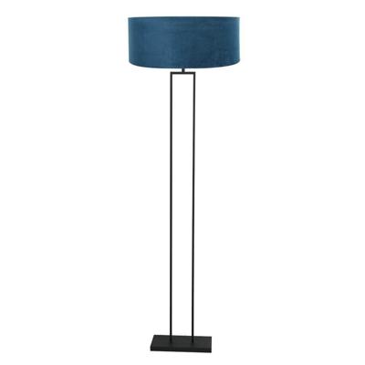 Steinhauer Vloerlamp 160cmStang zwart met blauwe kap - 3854ZW