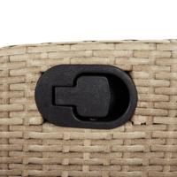 9-delige Tuinset met kussens poly rattan beige - thumbnail