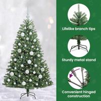 VidaXL Kunstmatige inklapbare kerstboom groen 120 cm pvc en metaal - thumbnail