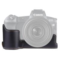 1/4 inch draad PU lederen camera half Case Base voor Canon EOS R (zwart) - thumbnail