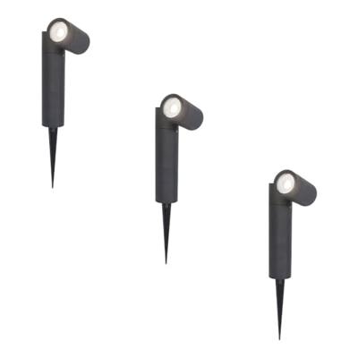 Set van 3 Pinero LED prikspots - GU10 4 Watt 345 Lumen - Dimbaar - Kantelbaar - 6500K daglicht wit - IP64 Waterdicht - Zwart - Tuinspot Set van 3 Pinero LED prikspots - GU10 4 Watt 345 Lumen - Dimbaar - Kantelbaar - 6500K daglicht wit - IP64 Waterdicht - Zwart - Tuinspot