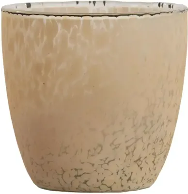 Light & Living theelichthouder glas jadida 9x9cm crème