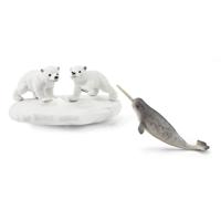 Schleich wild life - ijsberen glijfeestje speelfiguur - thumbnail