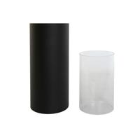 KaarshoudersHome ESPRIT Zwart Metaal Kristal 27 x 27 x 125 cm (2 Stuks) - thumbnail