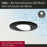 Paulmann 92461 Calla LED-inbouwlamp LED 6 W Zwart (mat) - thumbnail