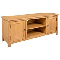 VidaXL Tv-meubel 110x35x44 cm massief eikenhout - thumbnail