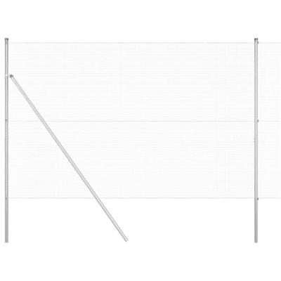 VidaXL Afrasteringspaal zilver 10 x 1,5 m (12 x 12 mm gaas) staal