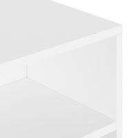 Salontafel 90x55x42,5 cm bewerkt hout wit - thumbnail