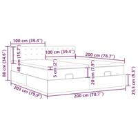 Ottoman bed met matrassen 200x200cm kunstleer wit - thumbnail