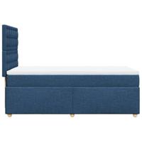 Boxspring met matras stof blauw 80x200 cm - thumbnail