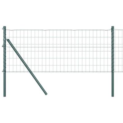 VidaXL Hek met paal groen 0,8 x 25 m staal en pvc VidaXL Hek met paal groen 0,8 x 25 m staal en pvc