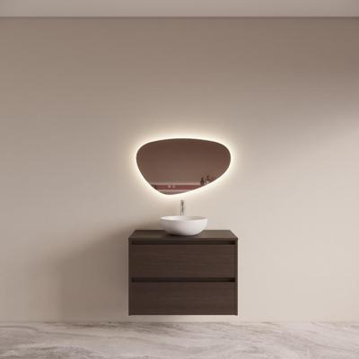 Badmeubelset BWS Riga Met Topplaat 80 cm Bruin Eiken