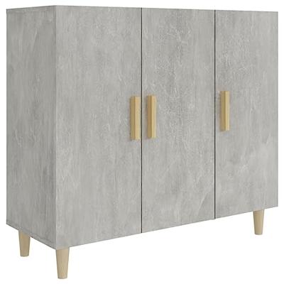 Dressoir 90x34x80 cm bewerkt hout betongrijs