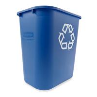 Rubbermaid recylagebak, zonder zijbakjes, 26,6 liter, blauw - thumbnail