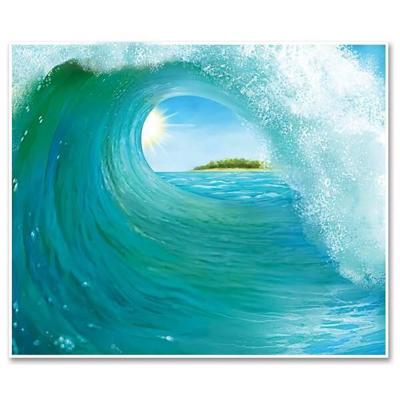 Muurposter Tropical Surf Wave Muurposter Tropical Surf Wave